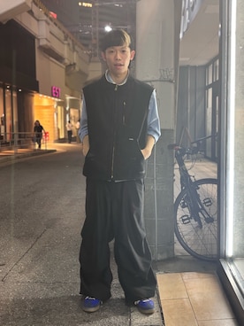 「アイテム（ベスト）」を使った、tou1109さん（メンズ・163cm）の秋コーディネート