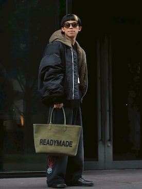 「アイテム（MA-1）」を使った、tou1109さん（メンズ・163cm）の秋コーディネート