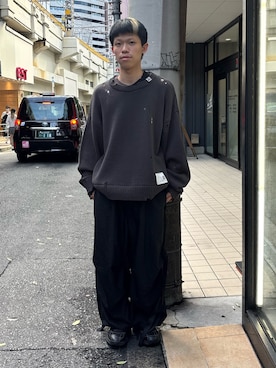 「アイテム（ニット/セーター）」を使った、tou1109さん（メンズ・163cm）の秋コーディネート