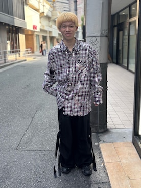 「アイテム（シャツ/ブラウス）」を使った、tou1109さん（メンズ・163cm）の夏コーディネート