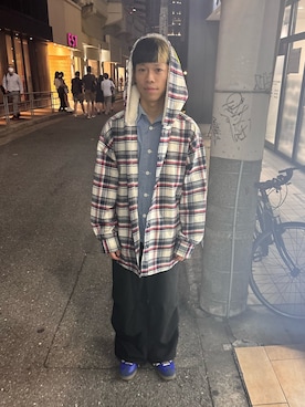 「アイテム（パーカー）」を使った、tou1109さん（メンズ・163cm）の秋コーディネート