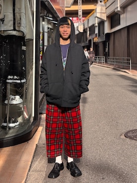 「アイテム（パーカー）」を使った、tou1109さん（メンズ・163cm）の秋コーディネート