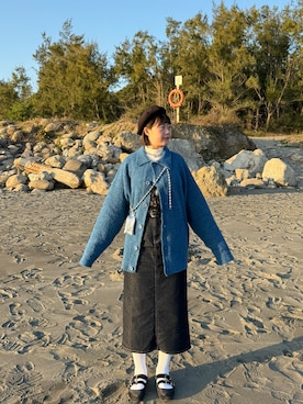 「SVEC（シュベック）のアイテム」を使った、ももさん（レディース・158cm）の冬コーディネート