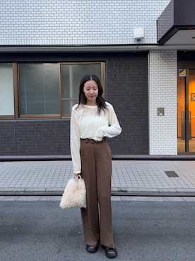 「ベロア」｜「アイテム（アクセサリー）」を使った、ran_158cmさん（レディース・158cm）の秋コーディネート