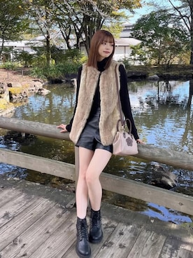 「MARY QUANT（マリークワント）のアイテム」を使った、みさきさん（レディース・172cm）の秋コーディネート