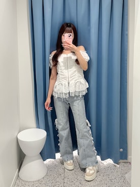 「OLIVE des OLIVE（オリーブデオリーブ）のアイテム」を使った、ひろさん（レディース・155cm）の春コーディネート