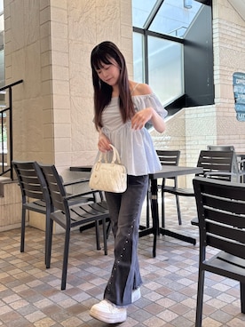 「OLIVE des OLIVE（オリーブデオリーブ）のアイテム」を使った、ひろさん（骨格ナチュラル・レディース・155cm）の夏コーディネート