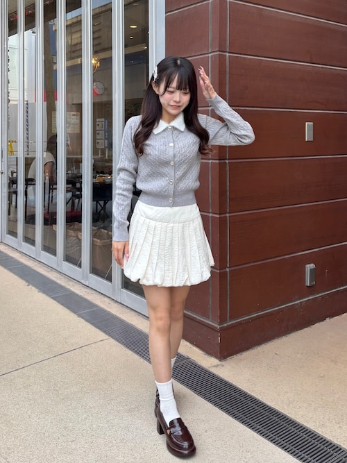 セール】フェザー衿カーディガン（カーディガン/ボレロ）｜OLIVE des