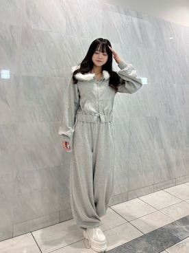 「アイテム（スウェットパンツ）」を使った、ひろさん（レディース・155cm）の秋コーディネート