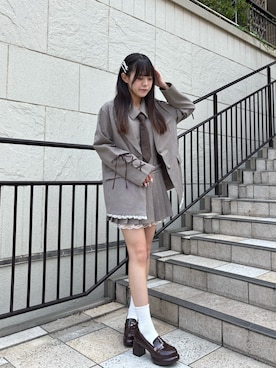「アイテム（テーラードジャケット）」を使った、ひろさん（レディース・155cm）の夏コーディネート