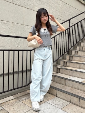 「OLIVE des OLIVE（オリーブデオリーブ）のアイテム」を使った、ひろさん（骨格ナチュラル・レディース・155cm）の夏コーディネート