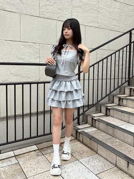 「アイテム（ショルダーバッグ）」を使った、ひろさん（レディース・155cm）の夏コーディネート