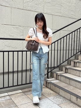 「OLIVE des OLIVE（オリーブデオリーブ）のアイテム」を使った、ひろさん（骨格ナチュラル・レディース・155cm）の春コーディネート
