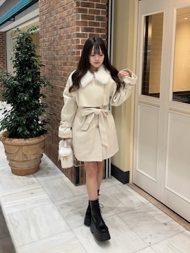 「アイテム（ステンカラーコート）」を使った、ひろさん（骨格ナチュラル・レディース・155cm）の秋コーディネート