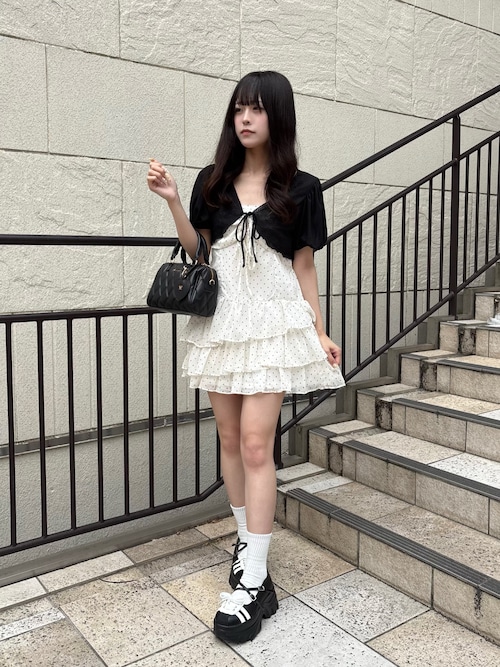 【SETアイテム】ボレロセットリボンミニワンピース