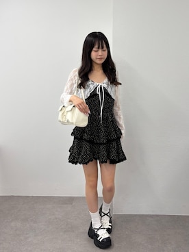 「ガーリーコーデ」｜ひろさん（レディース・155cm）の夏コーディネート