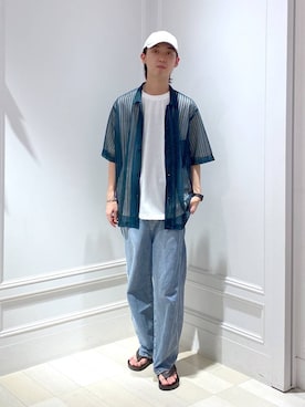 「アイテム（キャップ）」を使った、おざさん（メンズ・178cm・20代）の秋コーディネート