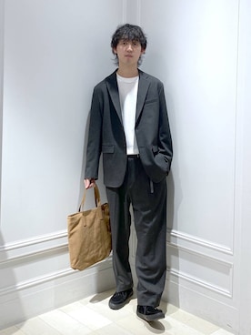 「おでかけ」｜「アイテム（ジャケット/アウター）」を使った、おざさん（メンズ・178cm）の秋コーディネート