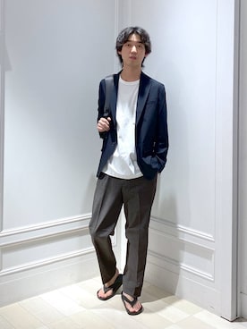 「アイテム（バックパック/リュック）」を使った、おざさん（メンズ・178cm・20代）の秋コーディネート