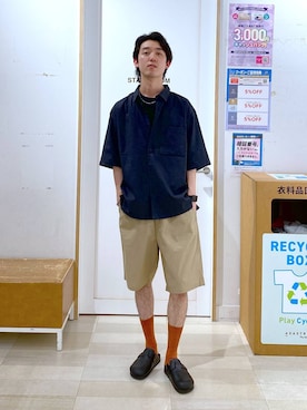 「アイテム（サンダル）」を使った、おざさん（メンズ・178cm・20代）の秋コーディネート