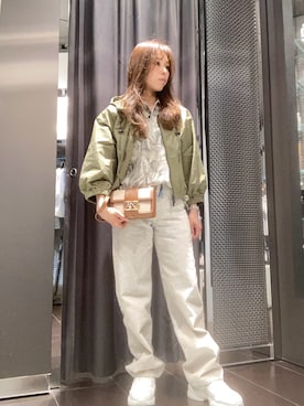 「ARMANI EXCHANGE（アルマーニエクスチェンジ）のアイテム」を使った、HAMAさん（レディース・158cm）の春コーディネート