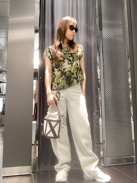 「ARMANI EXCHANGE（アルマーニエクスチェンジ）のアイテム」を使った、HAMAさん（レディース・158cm）の春コーディネート