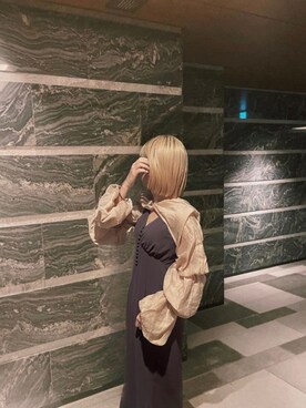 「アイテム（ドレス、グレー系）」を使った、motsuさん（レディース・156cm）の冬コーディネート