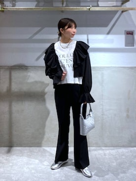 「LOWRYS FARM（ローリーズファーム）のチェーンネックレス　976398（ネックレス）」を使った、みのりさん（レディース・155cm）の春コーディネート