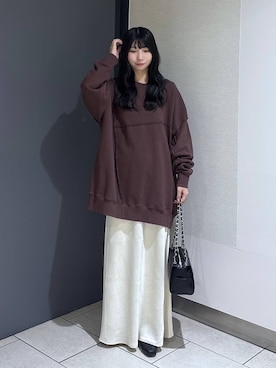 「LOWRYS FARM（ローリーズファーム）のアイテム（ブーツ）」を使った、みのりさん（レディース・155cm）の秋コーディネート