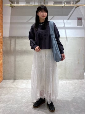 「LOWRYS FARM（ローリーズファーム）のLFポーチツキショルダー 284037（ショルダーバッグ）」を使った、みのりさん（レディース・155cm）の春コーディネート