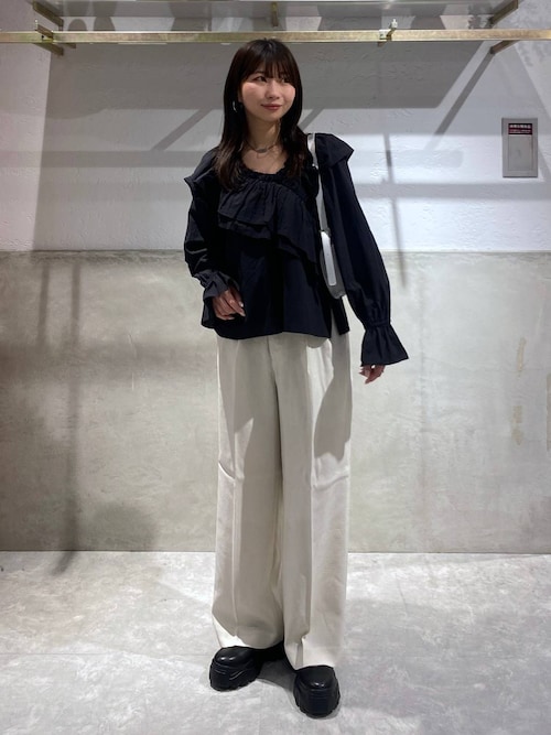 セール】アシメフリルギャザーブラウス 288147（シャツ/ブラウス