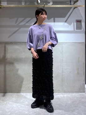 「モバイルグッズ_Me%」｜「アイテム（アクセサリー）」を使った、みのりさん（レディース・155cm）の夏コーディネート