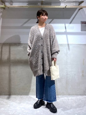 「LOWRYS FARM」｜「アイテム（チュニック）」を使った、みのりさん（レディース・155cm）の冬コーディネート