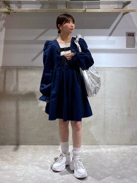 「スニーカーブーツシリーズ_BAYFLOW」｜みのりさん（レディース・155cm）の春コーディネート