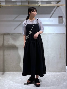 「モバイルグッズ_Me%」｜「アイテム（アクセサリー）」を使った、みのりさん（レディース・155cm）の夏コーディネート