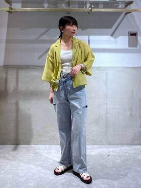 「モバイルグッズ_Me%」｜「アイテム（アクセサリー）」を使った、みのりさん（レディース・155cm）の夏コーディネート