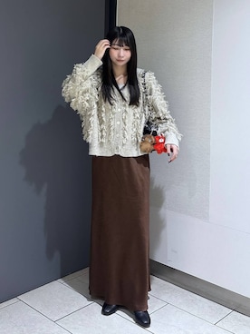 「LOWRYS FARM（ローリーズファーム）のアイテム（ブーツ）」を使った、みのりさん（レディース・155cm）の秋コーディネート