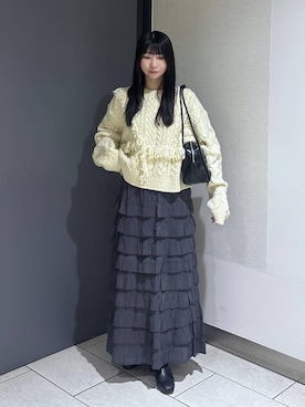 「アイテム（ポロシャツ）」を使った、みのりさん（レディース・155cm）の秋コーディネート