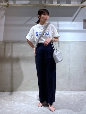 「モバイルグッズ_Me%」｜「アイテム（アクセサリー）」を使った、みのりさん（レディース・155cm）の春コーディネート