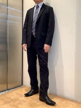 「TOKYO SHIRTS（トウキョウシャツ）のアイテム（ネクタイ）」を使った、BRICK HOUSE シャツ工房 なんばウォーク店さん（メンズ・168cm）の春コーディネート