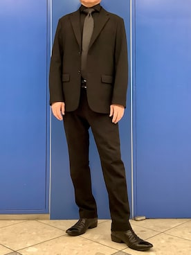 「アイテム（ビジネスシャツ）」を使った、BRICK HOUSE シャツ工房 なんばウォーク店さん（メンズ・168cm）の秋コーディネート
