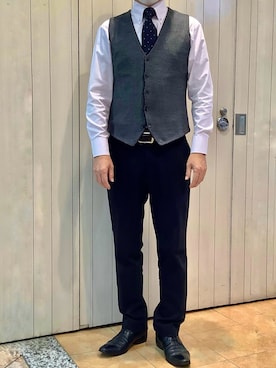 「アイテム（ベスト）」を使った、BRICK HOUSE シャツ工房 なんばウォーク店さん（メンズ・168cm）の秋コーディネート