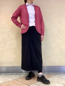 「アイテム（ビジネスシャツ）」を使った、BRICK HOUSE シャツ工房 なんばウォーク店さん（レディース・167cm）の秋コーディネート