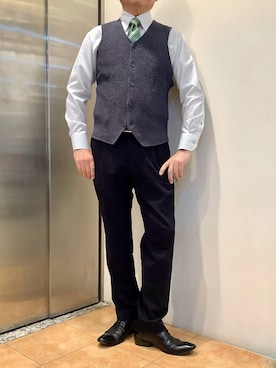 「BRICK HOUSE by TOKYO SHIRT」｜BRICK HOUSE シャツ工房 なんばウォーク店さん（メンズ・168cm）の春コーディネート