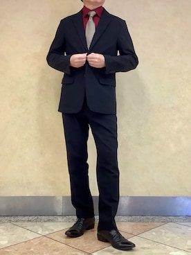 「アイテム（ビジネスシャツ）」を使った、BRICK HOUSE シャツ工房 なんばウォーク店さん（レディース・168cm）の冬コーディネート