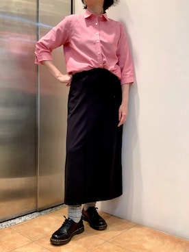 「TOKYO SHIRTS（トウキョウシャツ）のアイテム（シャツ/ブラウス）」を使った、BRICK HOUSE シャツ工房 なんばウォーク店さん（レディース・167cm）の春コーディネート