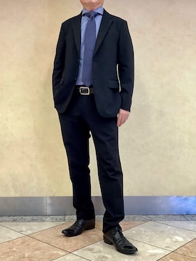 「アイテム（ビジネスシャツ）」を使った、BRICK HOUSE シャツ工房 なんばウォーク店さん（メンズ・168cm）の秋コーディネート