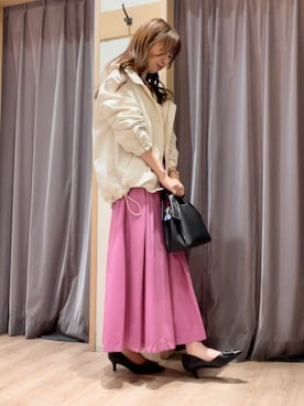 「テチチ(Te chichi)」｜「アイテム（ブルゾン）」を使った、美桜さん（レディース・155cm）の冬コーディネート