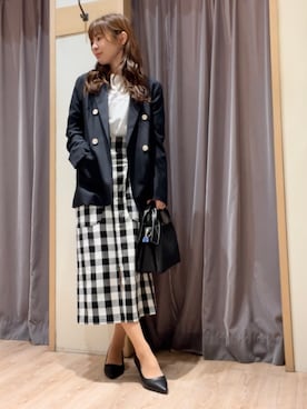 「Te chichi（テチチ）のアイテム（テーラードジャケット）」を使った、美桜さん（レディース・155cm）の春コーディネート