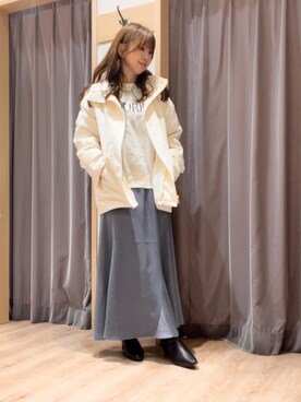 「テチチ(Te chichi)」｜「アイテム（ブルゾン）」を使った、美桜さん（レディース・155cm）の冬コーディネート